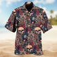 Tattoo Skull Christmas Hawaiian Shirt For Island Vacations, Resort Wear, And Relaxed Seasonal Style