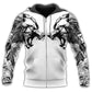 Tattoo Wolf Symmetry Hoodie For Pet Enthusiasts Weekend Outings And Relaxed Daily Style