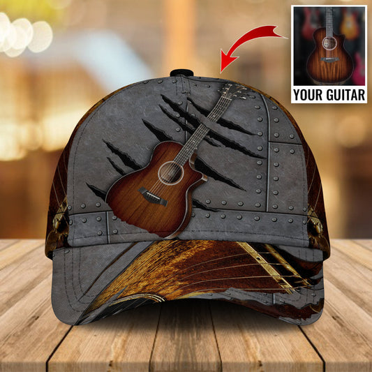 Acoustic Guitar Custom Photo Classic Cap For Holiday Adventures Parties And Comfortable Styling