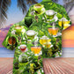 Green Tea Hawaiian Shirt With All Over Print For Resort Getaways Summer Adventures And Casual Gifting