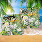 Tea Ritual Beach Shorts Pattern Detail For Everyday Outings And Warm Weather Wardrobe