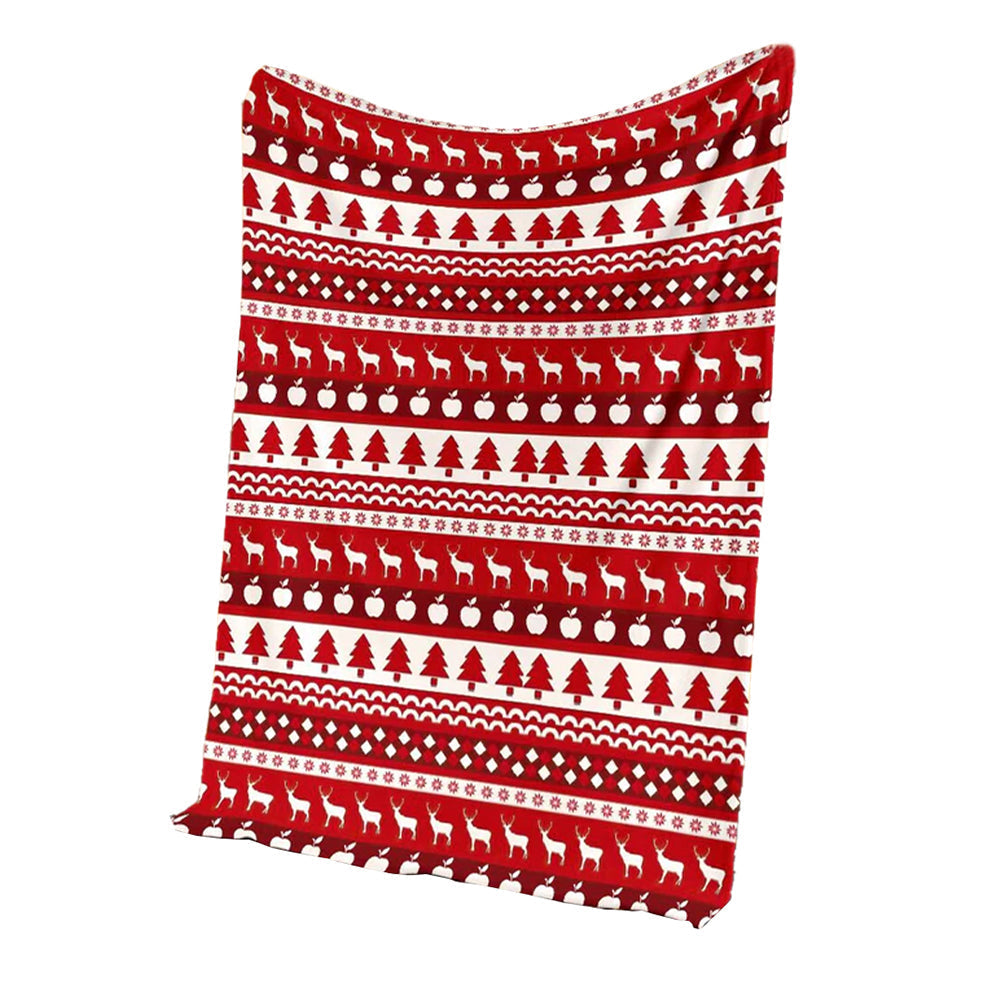 Christmas Teacher Simple Pattern Flannel Blanket For Cozy Bedroom Sofa Decor