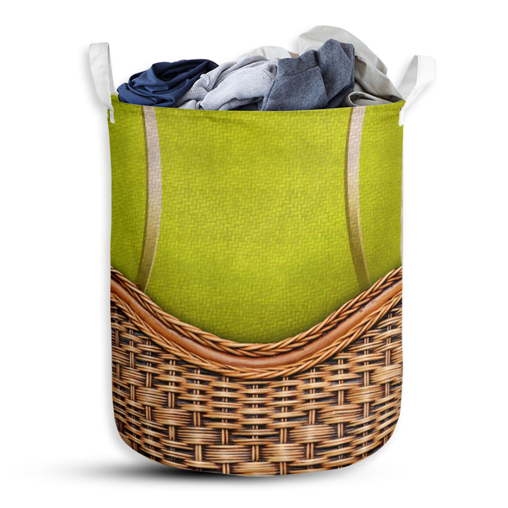 Tennis Ball Rattan Texture Laundry Basket For Bathroom Bedroom Storage