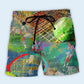 Tennis Motion Blur Sport Beach Shorts Pattern View For Resort Days And Outdoor Activities