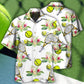 Tropical Floral Tennis Hawaiian Shirt Pattern View For Lightweight Everyday Style