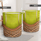 Tennis Ball Rattan Texture Laundry Basket For Room Home Organizer