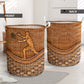 Tennis Man Rattan Texture Style Laundry Basket For Room Home Organizer