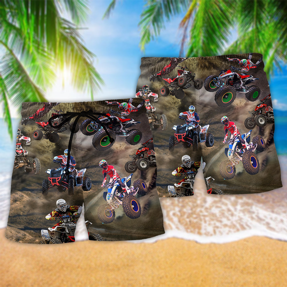 Terrain Vehicle Beach Shorts Pattern Detail For Warm Weather Comfort And Memorable Gift Ideas