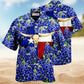 Texas Bluebonnet Hawaiian Shirt For Summer Vacation, Beach Travel, And Casual Wear