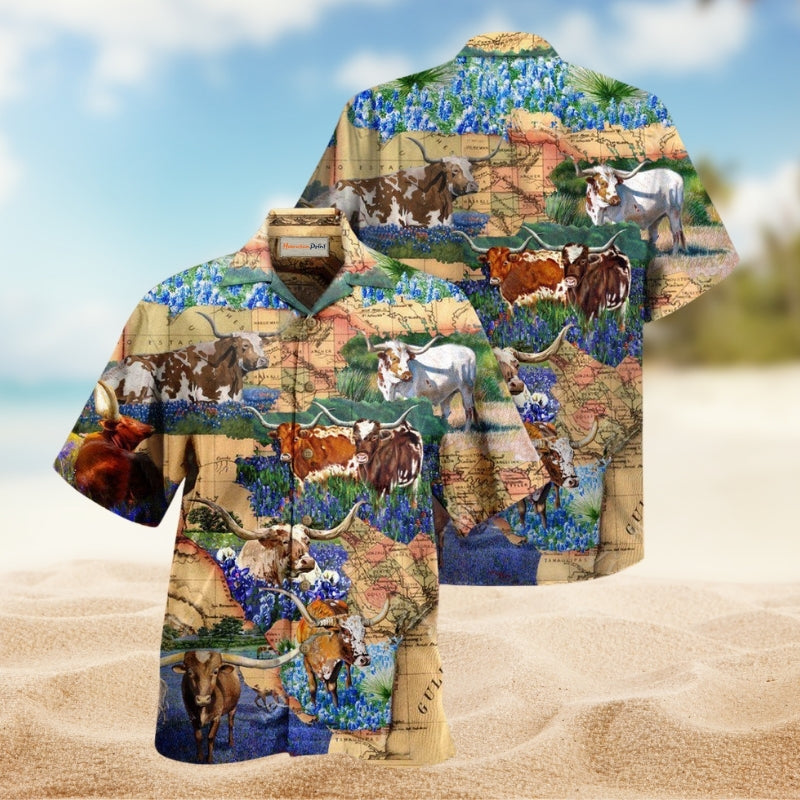 Texas Pride Hawaiian Shirt For Coastal Adventures Outdoor Gatherings And Casual Warm Weather Wear