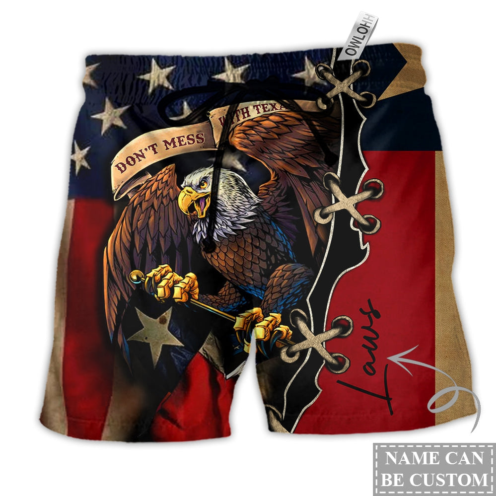 Texas Eagle Peace Life Personalized Hawaiian Beach Shorts For Outdoor Gatherings And Comfort