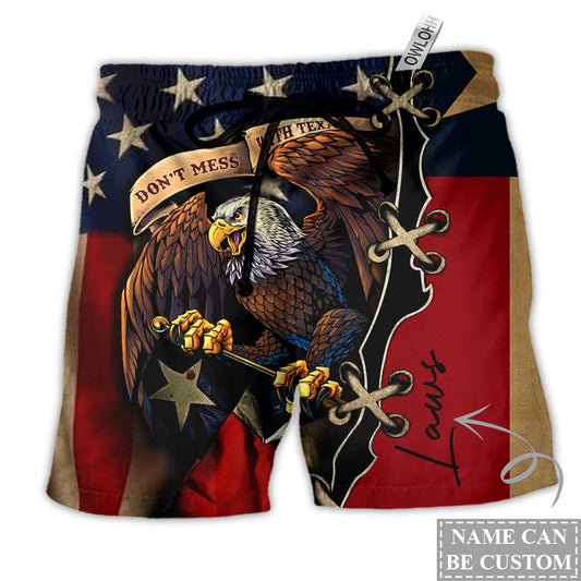 Texas Eagle Peace Life Personalized Hawaiian Beach Shorts For Outdoor Gatherings And Comfort