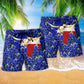 Texas Forever Texas Bluebonnet Blue Hawaiian Beach Shorts For Poolside Relaxation And Everyday Comfort