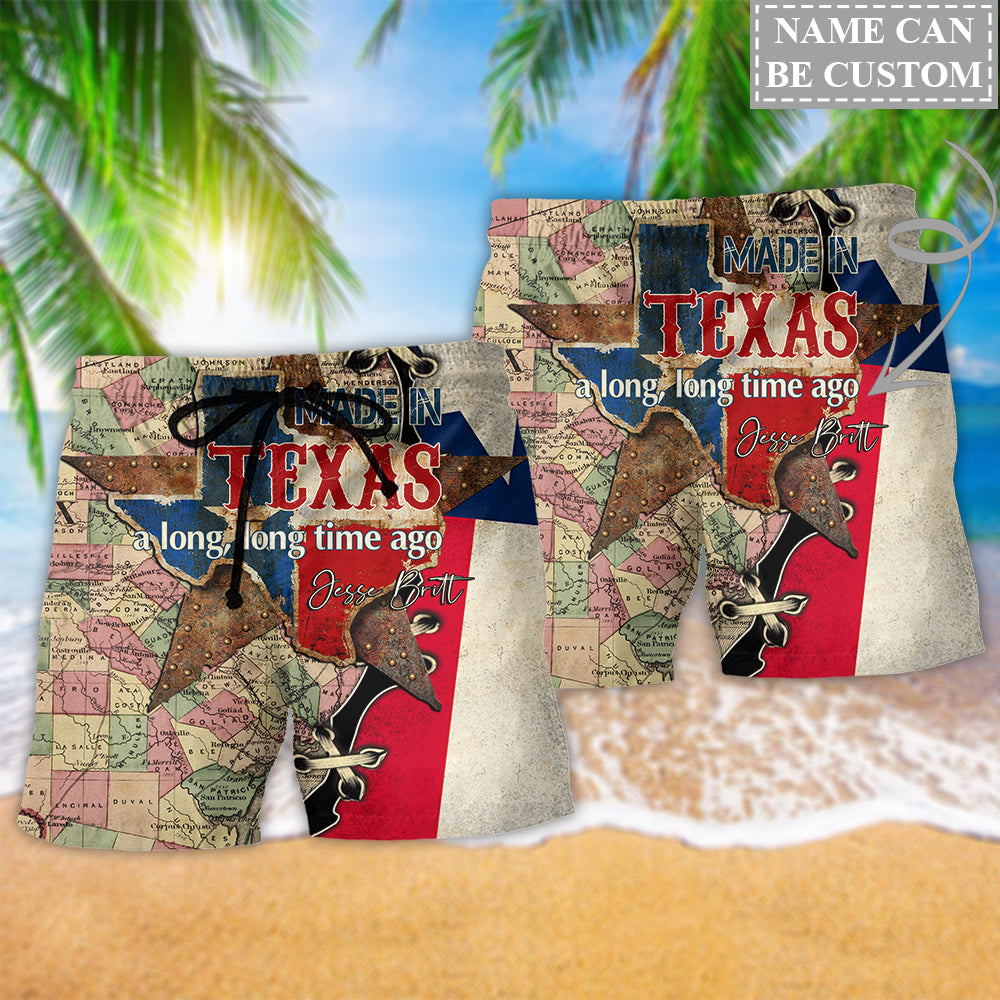 Western Texas Beach Shorts Pattern Detail For Island Trips And Distinctive Seasonal Style