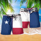 Texas Star Peace Beach Shorts Pattern Detail For Coastal Travel And Distinctive Seasonal Style