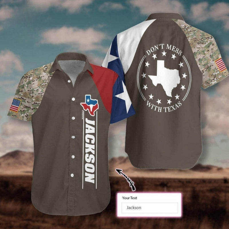 Texas Peace Custom Name Hawaiian Shirt For Coastal Festival, Vacation Cruise, And Summer Event Style