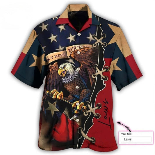 Texas Peace Custom Name Hawaiian Shirt For Warm Weather Outing, Cruise Journey, And Weekend Wear