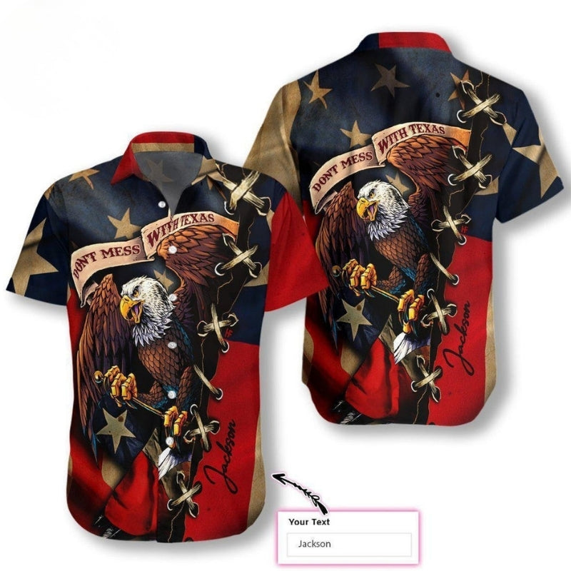 Texas Peace Custom Name Hawaiian Shirt For Beach Party And Relaxed Resort Style
