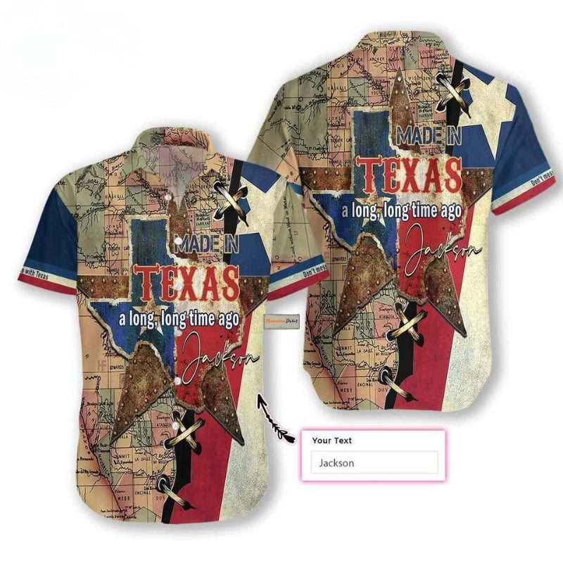 Texas Peace Custom Name Hawaiian Shirt For Poolside Gathering And Weekend Wear