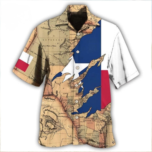 Texas Peace Hawaiian Shirt For Family Vacation, Weekend Escape, And Relaxed Summer Style