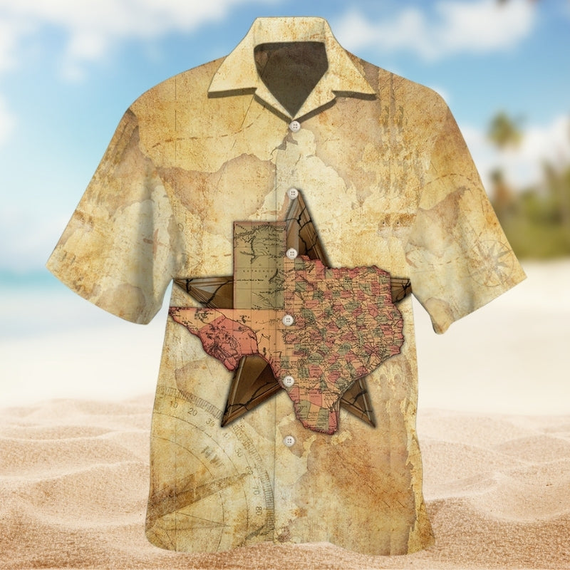 Texas Peace Hawaiian Shirt For Resort Escape, Coastal Festival, And Island Inspired Style