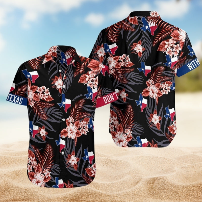 Texas Peace Hawaiian Shirt For Coastal Adventure, Outdoor Event, And Beachside Style
