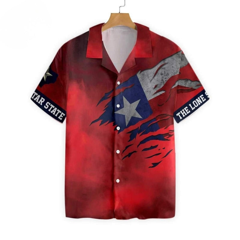 Texas Peace Hawaiian Shirt For Tropical Holiday, Island Adventure, And Warm Weather Fashion