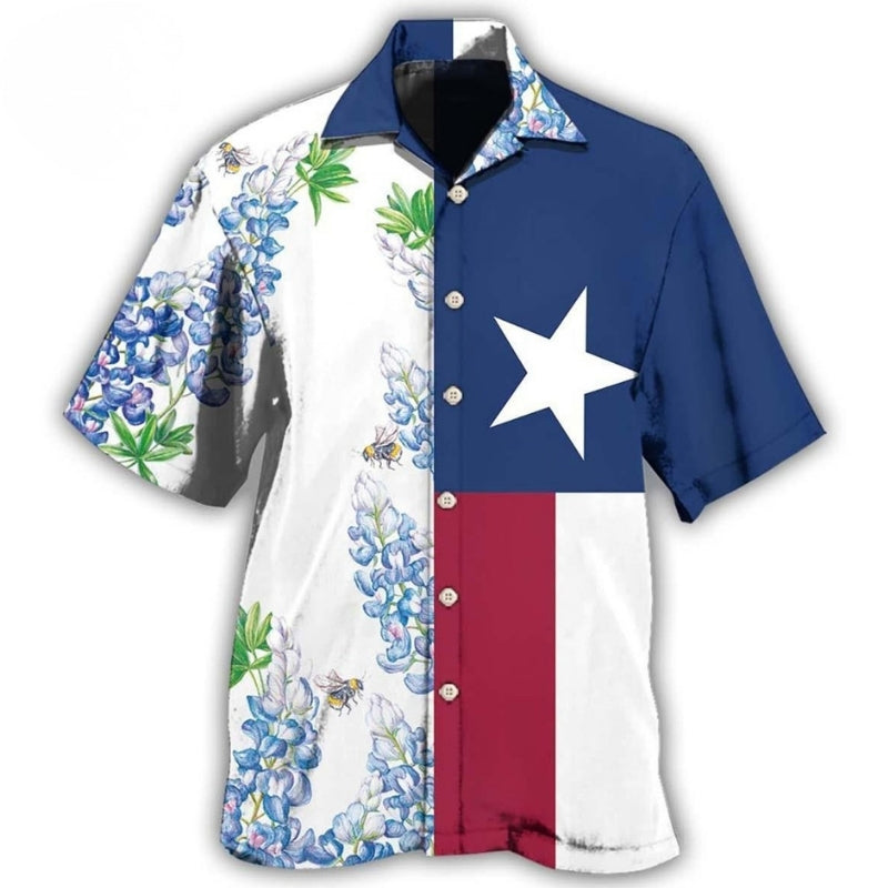 Texas Peace Hawaiian Shirt For Casual Weekend, Coastal Festival, And Easygoing Fashion