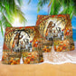 Thanksgiving Grateful Autumn Beach Shorts Pattern Detail For Seaside Leisure And Comfortable Daily Wear