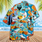 Funny Shark Thanksgiving Hawaiian Shirt Design Detail For Sunny Adventures And Casual Wear