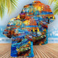 Boat Bygone Days Harbor Eventful Hawaiian Shirt For Coastal Adventures And Warm Weather Wear