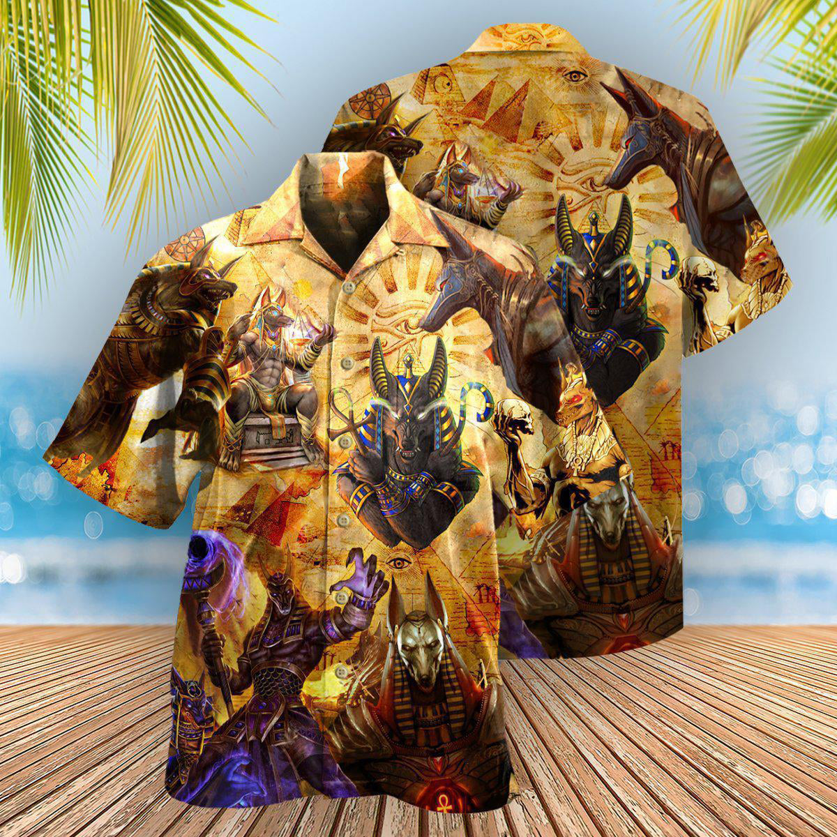 Ancient Egypt Egyptian Faith Anubis Hawaiian Shirt For Summer Vacation And Beach Travel