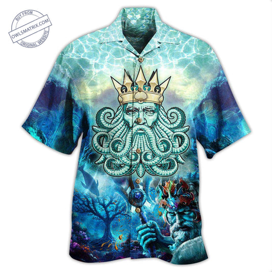 Ocean Set Soul Hawaiian Shirt For Island Vacations, Resort Wear, And Relaxed Seasonal Style