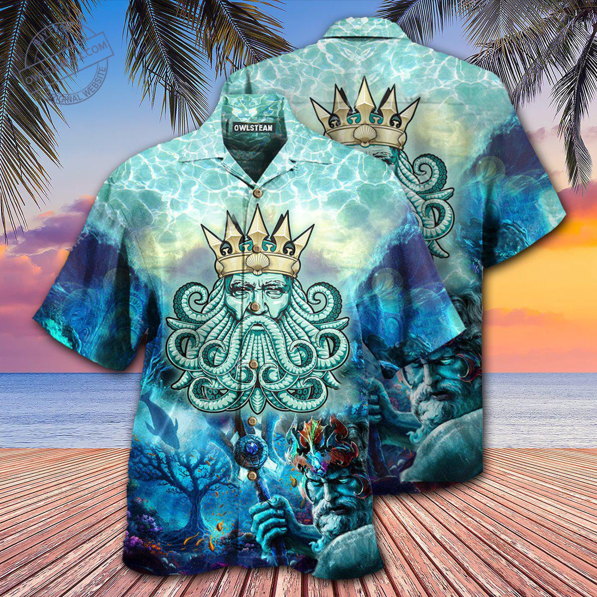 Ocean Set Soul Hawaiian Shirt For Island Vacations, Resort Wear, And Relaxed Seasonal Style
