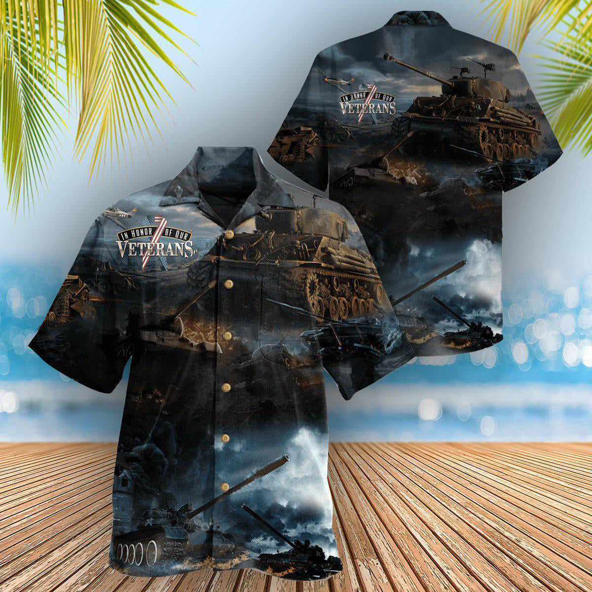 Veteran Tankers Heroes Hawaiian Shirt For Summer Events And Casual Outdoor Wear