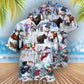 Christmas Snowman Hawaiian Shirt With All Over Print For Vacation Parties Beach Outings And Relaxed Daily Wear