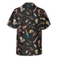 Halloween Spooky Tropical Masked Figures Hawaiian Shirt Graphic Artwork Detail For Outdoor Gatherings