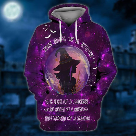 Mystic Witch Soul Hoodie For Halloween Style Outdoor Activities And Relaxed Outfits
