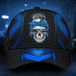 Thunder Blue Skull Storm Classic Cap For Comfortable Casual Wear Holidays And Outdoor Trips