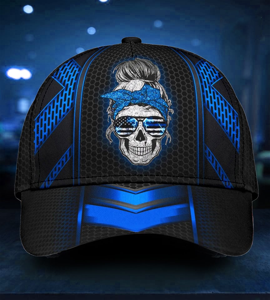 Thunder Blue Skull Storm Classic Cap For Comfortable Casual Wear Holidays And Outdoor Trips
