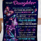 Butterfly To My Daughter Love Mom Flannel Blanket For Cozy Bedroom Sofa Decor