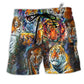 Tiger Eyes Of The Tiger Hawaiian Print Beach Shorts For Wildlife Inspired Summer Style