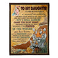 Tiger I Will Always Carry You Daughter Gift Flannel Blanket For Cozy Bedroom Sofa Decor