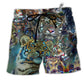 Tiger Lover Cool Style Hawaiian Print Beach Shorts For Wildlife Inspired Summer Style