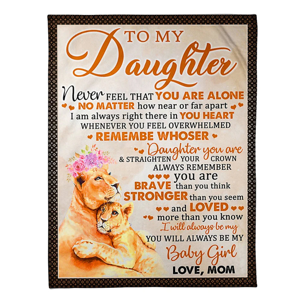 Tiger Never Feel That You Are Alone Mom To Daughter Flannel Blanket For Cozy Bedroom Sofa Decor