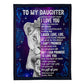 Tiger Never Forget That I Love You Mom To Daughter Flannel Blanket For Cozy Bedroom Sofa Decor