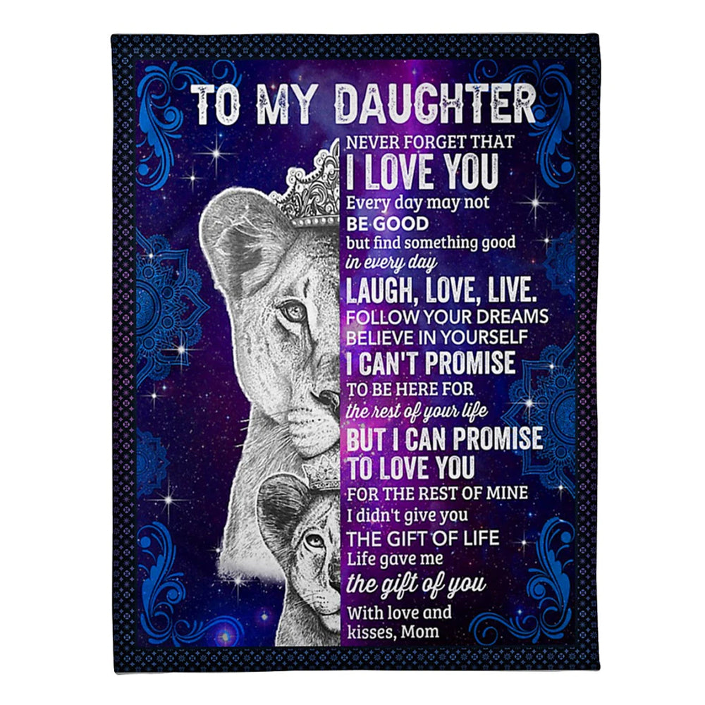 Tiger Never Forget That I Love You Mom To Daughter Flannel Blanket For Cozy Bedroom Sofa Decor