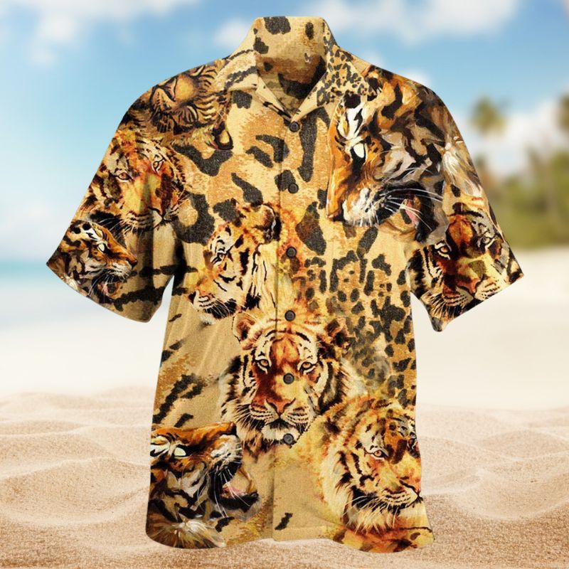 Tiger Stay Hawaiian Shirt For Coastal Travel, Casual Events, And Comfortable Summer Wear