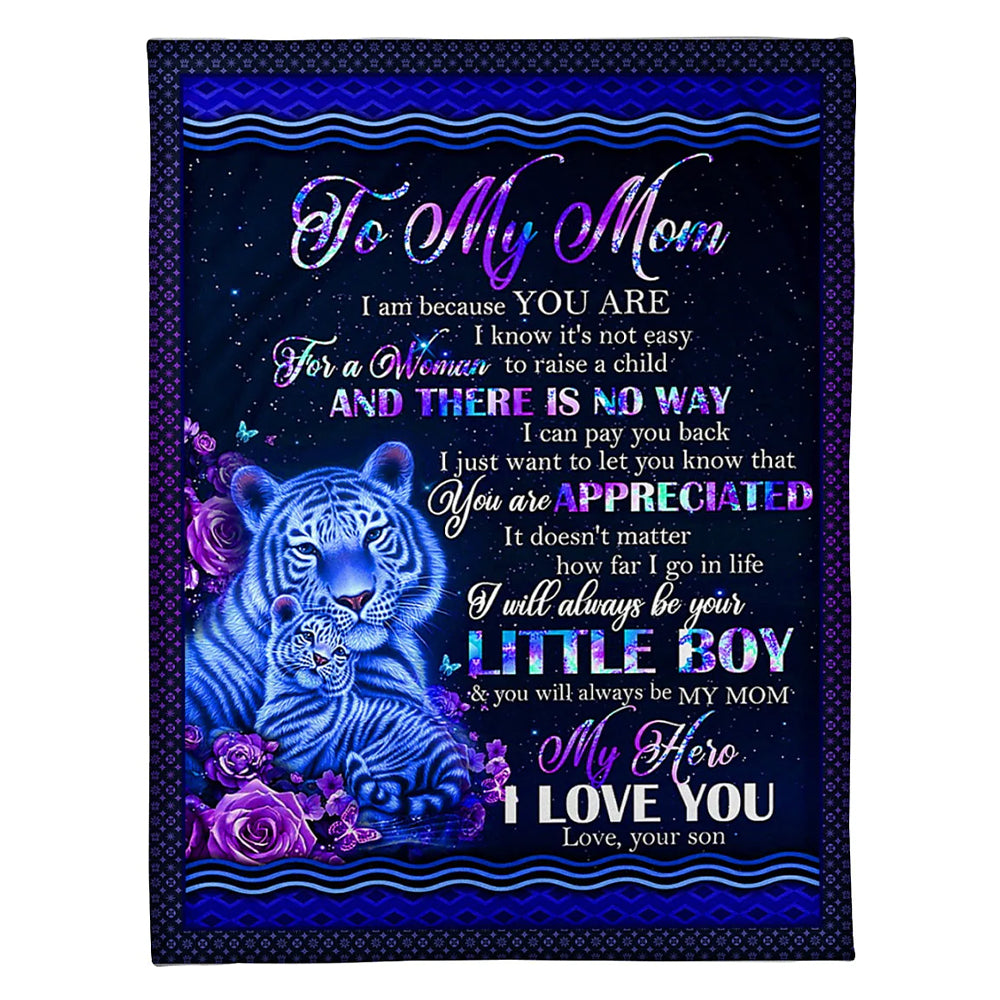 Tiger To Me You Are The World Little Boy Flannel Blanket For Cozy Bedroom Sofa Decor