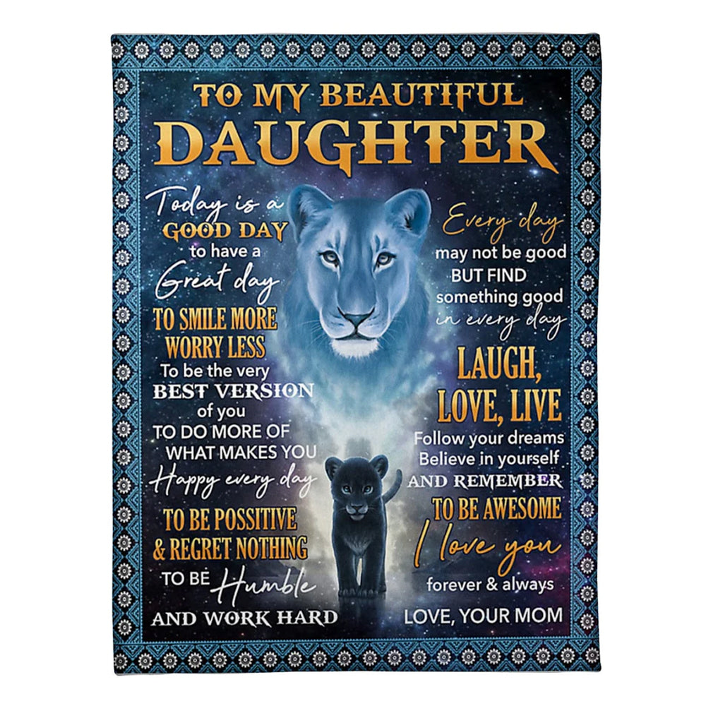 Tiger Today Is A Good Day Mom To Daughter Flannel Blanket For Cozy Bedroom Sofa Decor